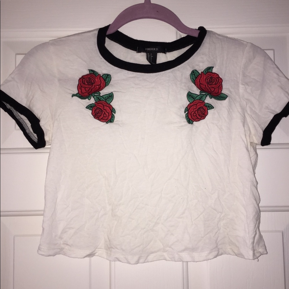 Rose crop top